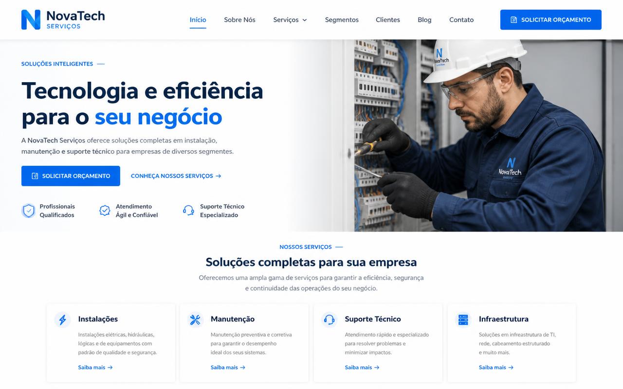 Site institucional criado pela AgêncIA